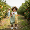 Fruit Garden Smocked Gingham Bubble Romper