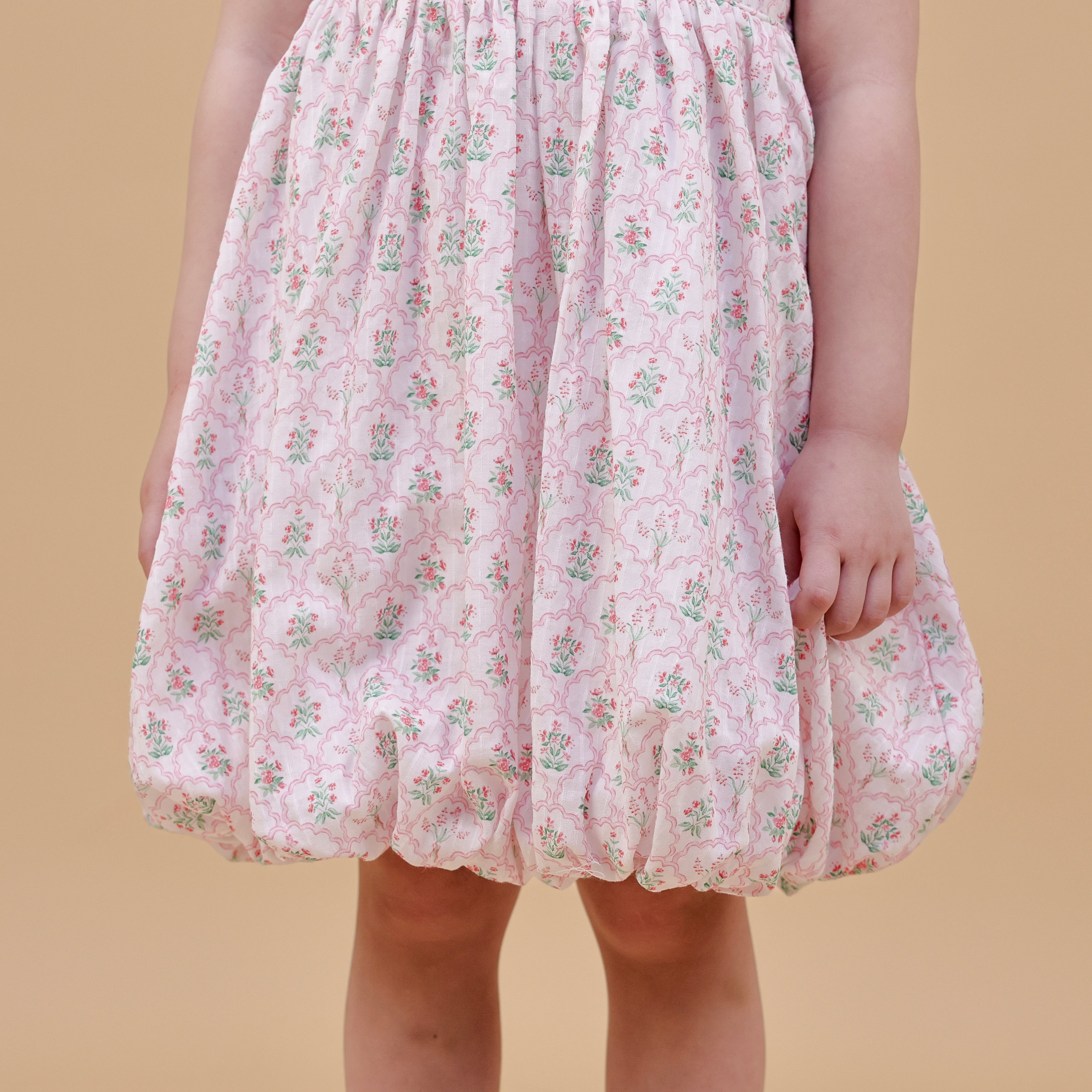 Rosebud Garden Smocked Bubble Dress