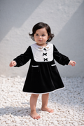 Autumn Bloom Velvet & Lace Dress